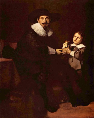 Jean Pellicorne avec son fils Casper - Rembrandt van Rijn